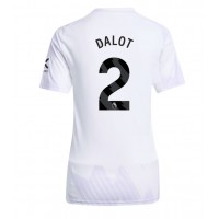 Manchester United Diogo Dalot #2 Fotballklær Bortedrakt Dame 2025-26 Kortermet